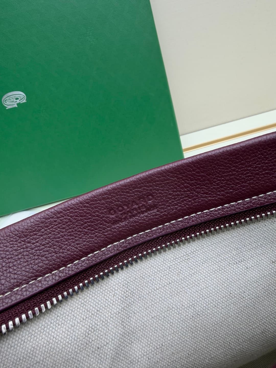 Goyard Conti pouch Goyardine canvas and Chevroches Calfskin Dark Brown High