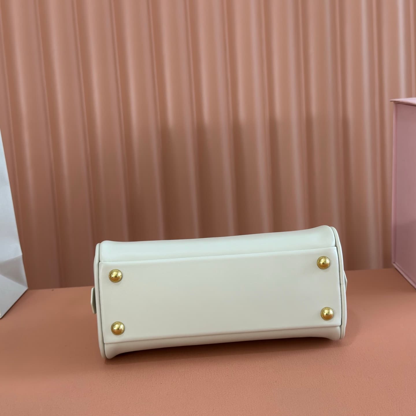 Miu Miu Chalk White Beau Leather Bag 5BB192 High