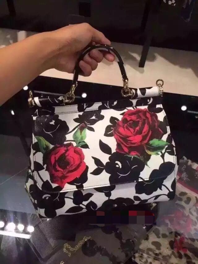 Dolce & Gabbana Miss Sicily top handle bag with multicolor print leather High
