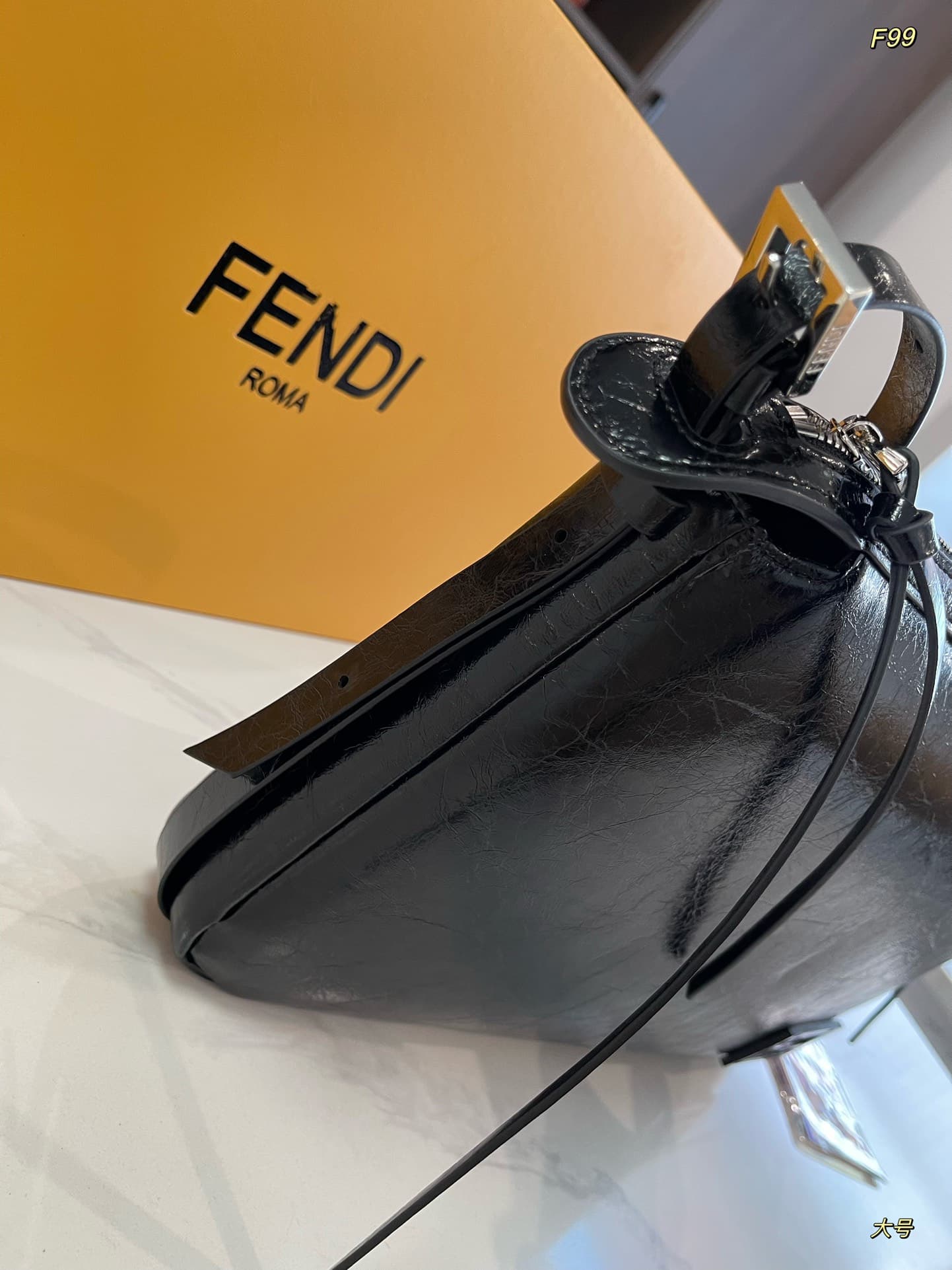 Simply Fendi Medium Black leather bag