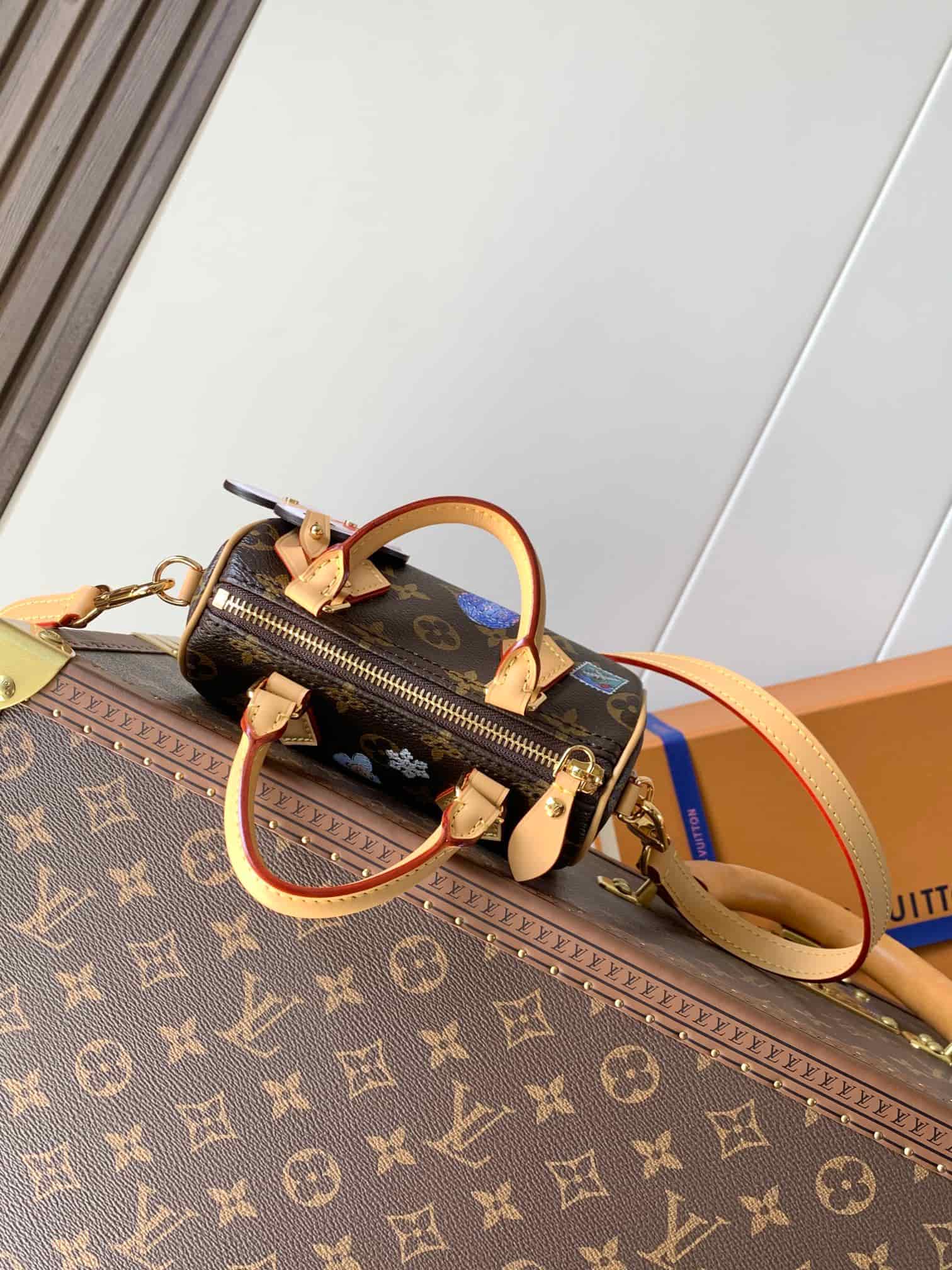 Louis Vuitton Nano Speedy Monogram Snowy Pearl Coated canvas M15330 High