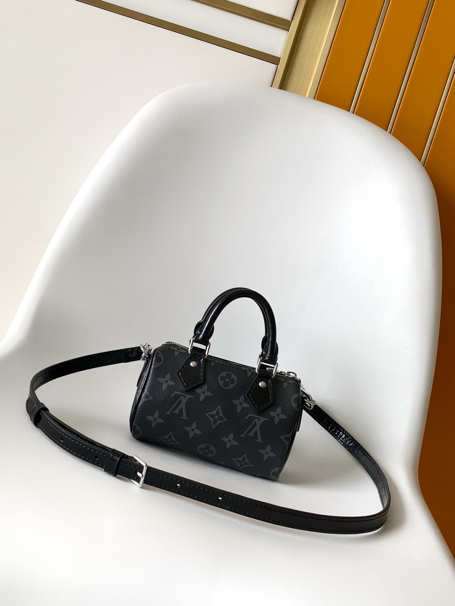 Louis Vuitton Nano Speedy Monogram Eclipse M26573 Black High