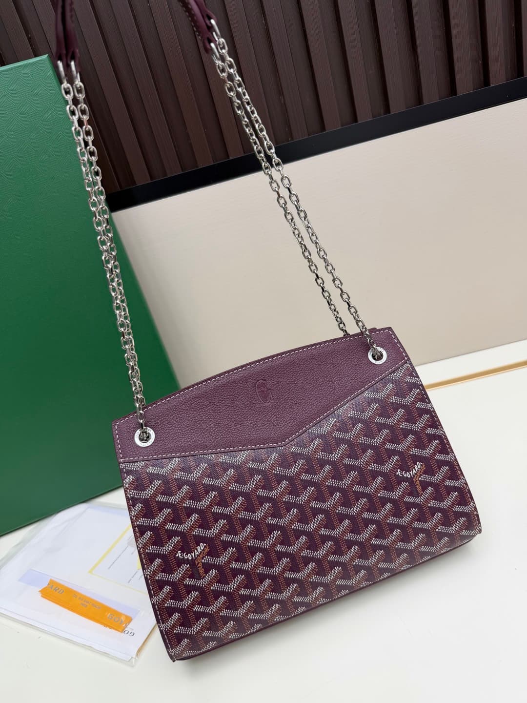 Goyard Rouette Structure bag in Brugandy Goyardine Canvas High