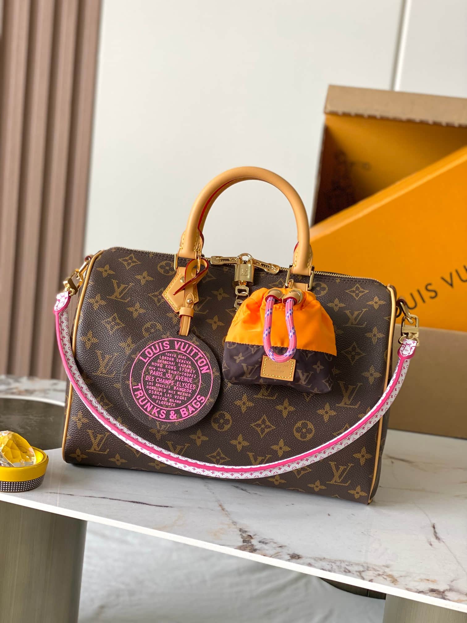 Louis Vuitton Speedy Soft 30 Monogram Orange Coated canvas M27512 TOP