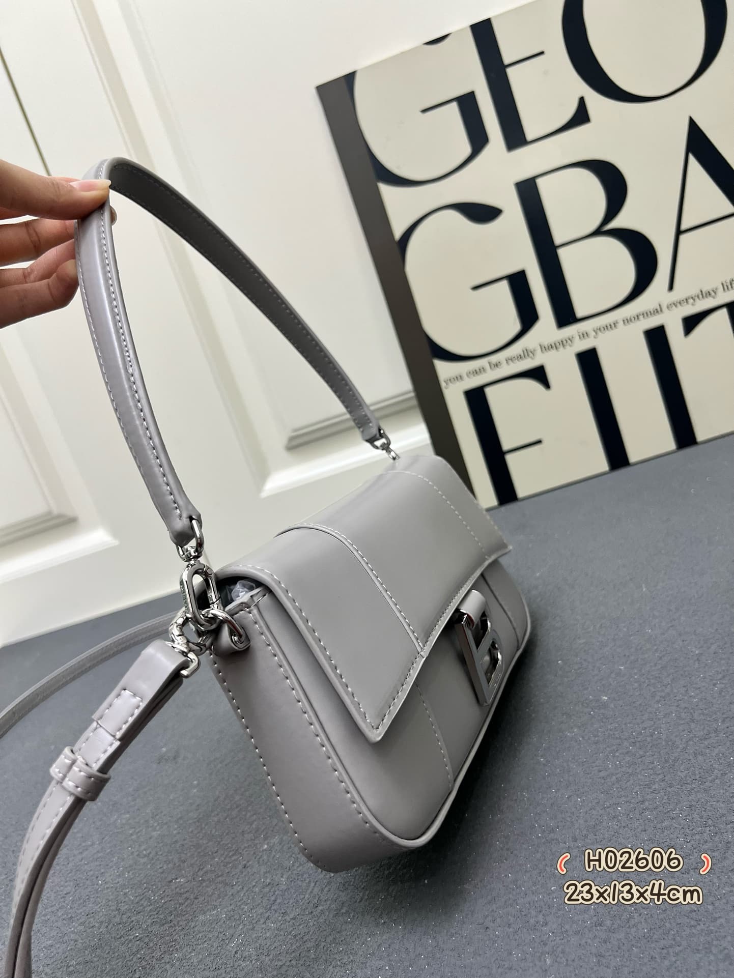 Balenciaga Hourglass sling bag Grey High