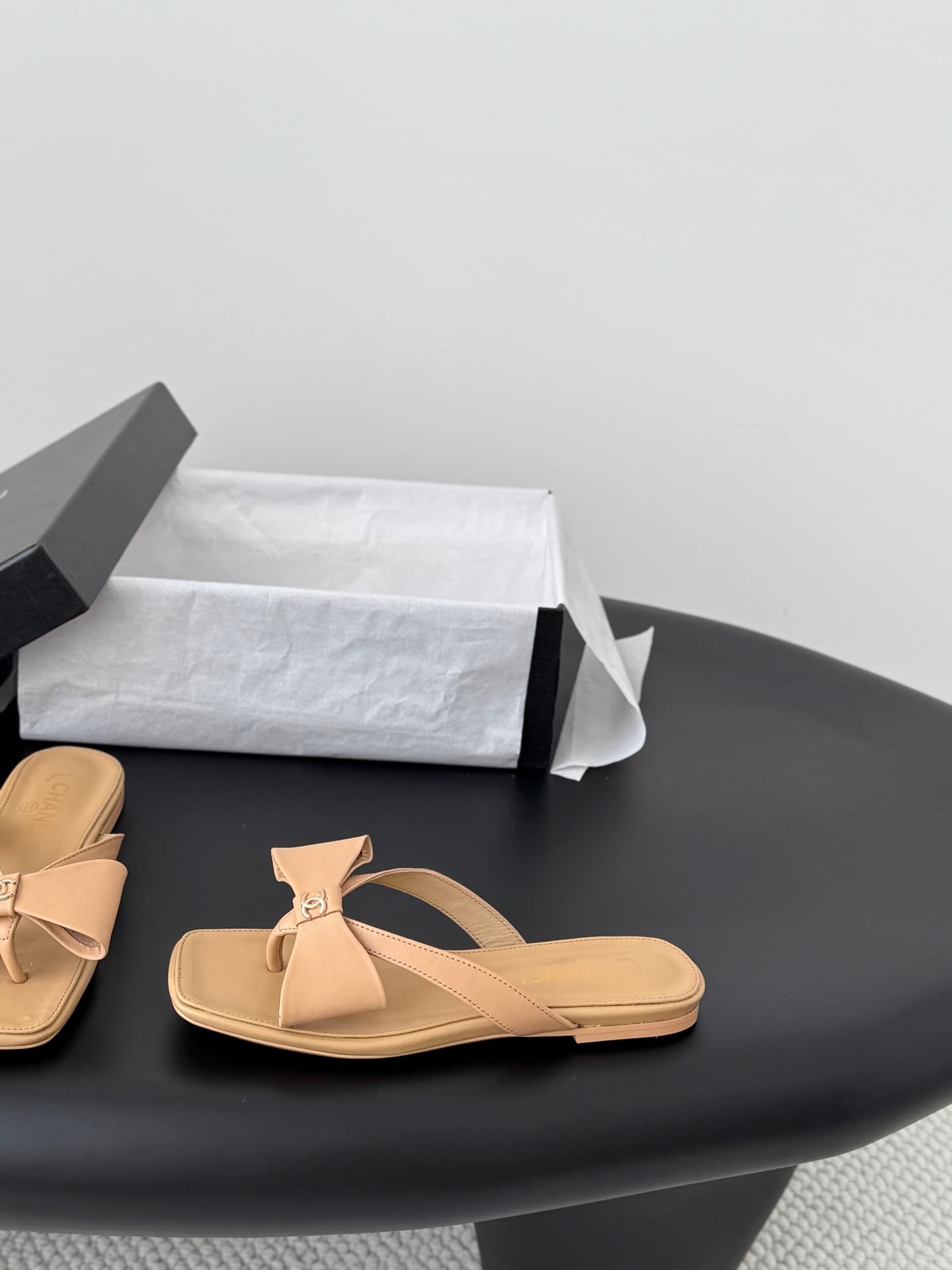 Chanel Bow Accent Sandals Shoes Women