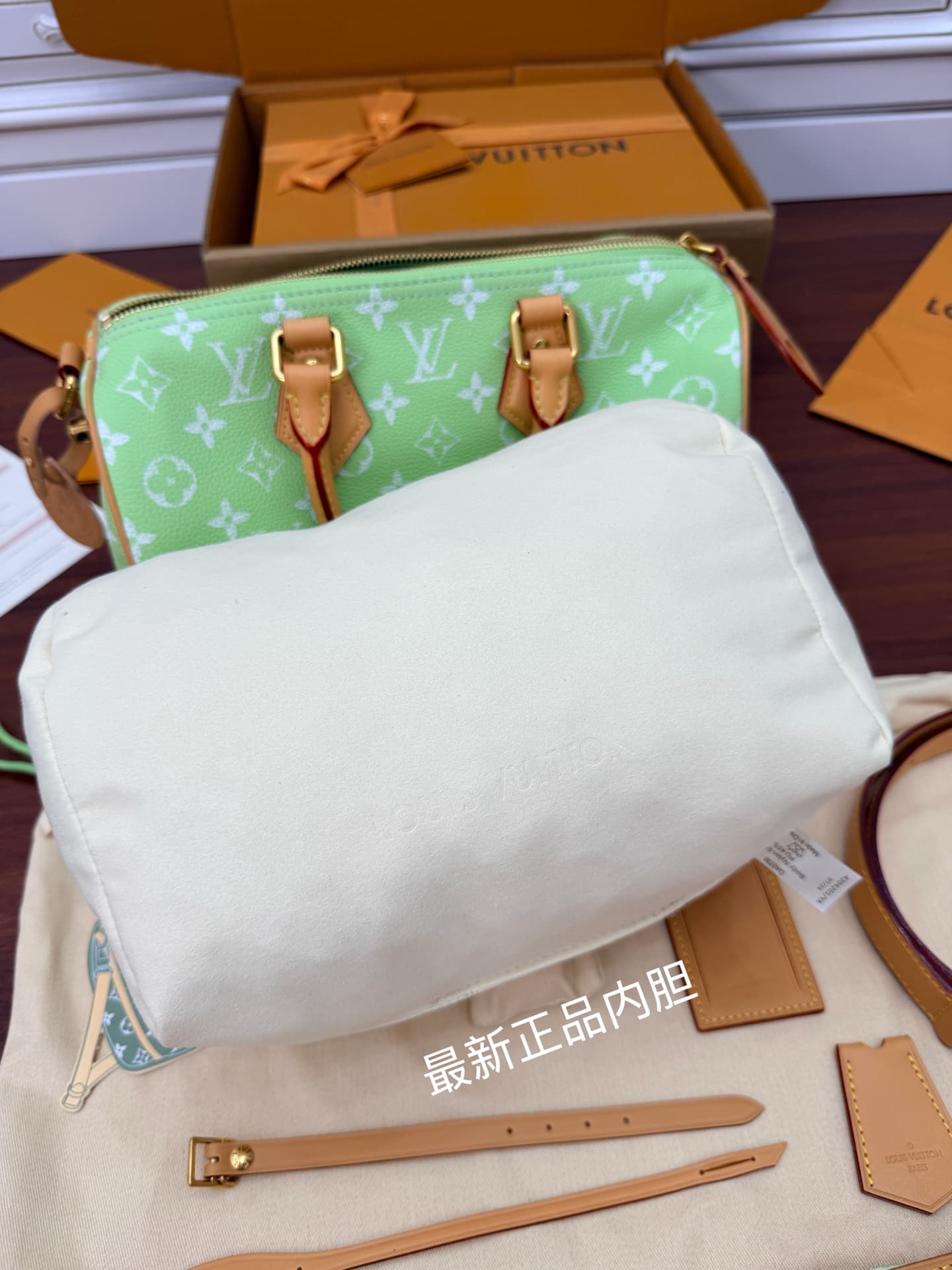Louis Vuitton Speedy P9 Bandoulière 30 Frozen Lime Calf leather M14064 TOP