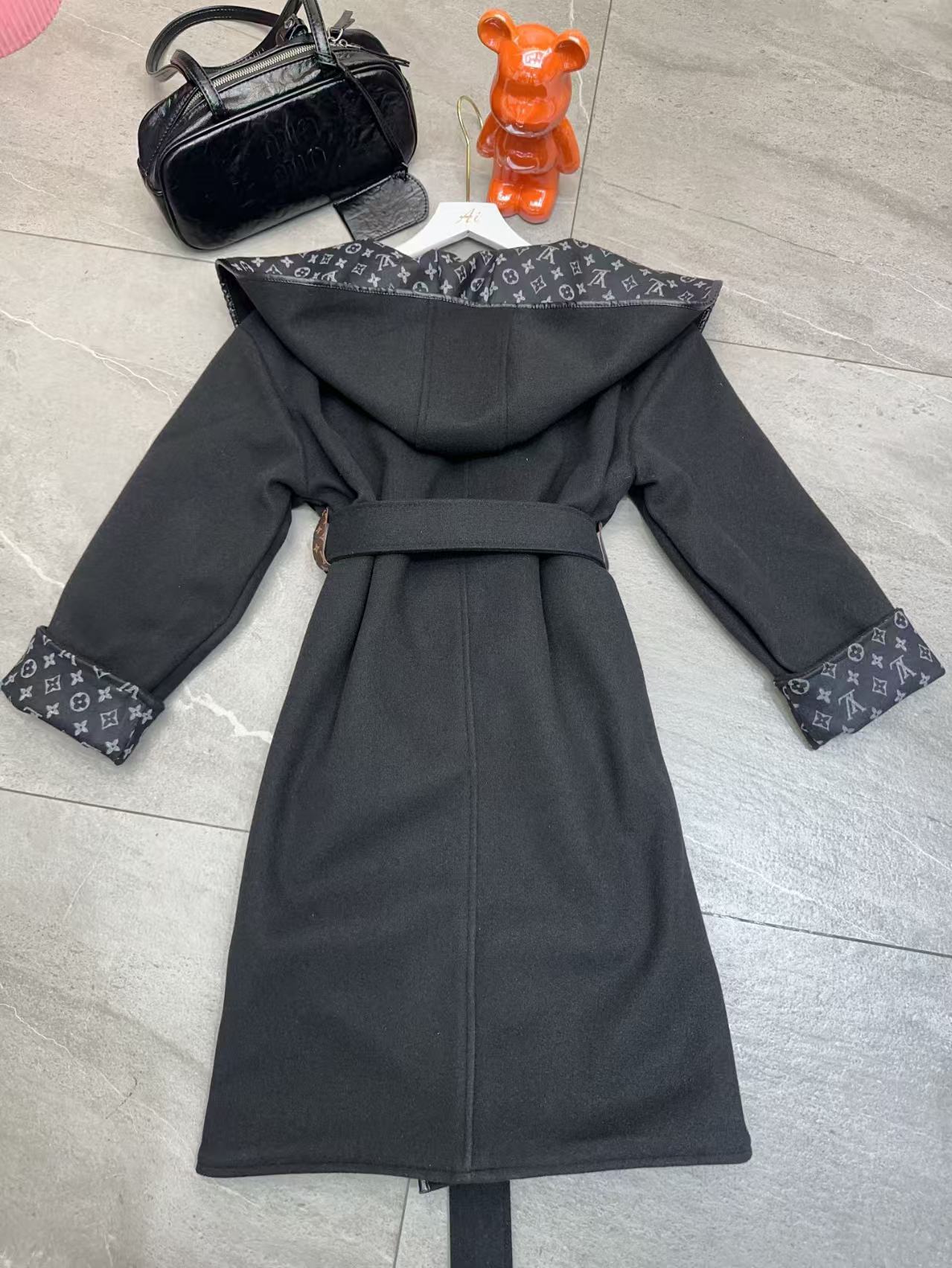Louis Vuitton Hooded Wrap Coat