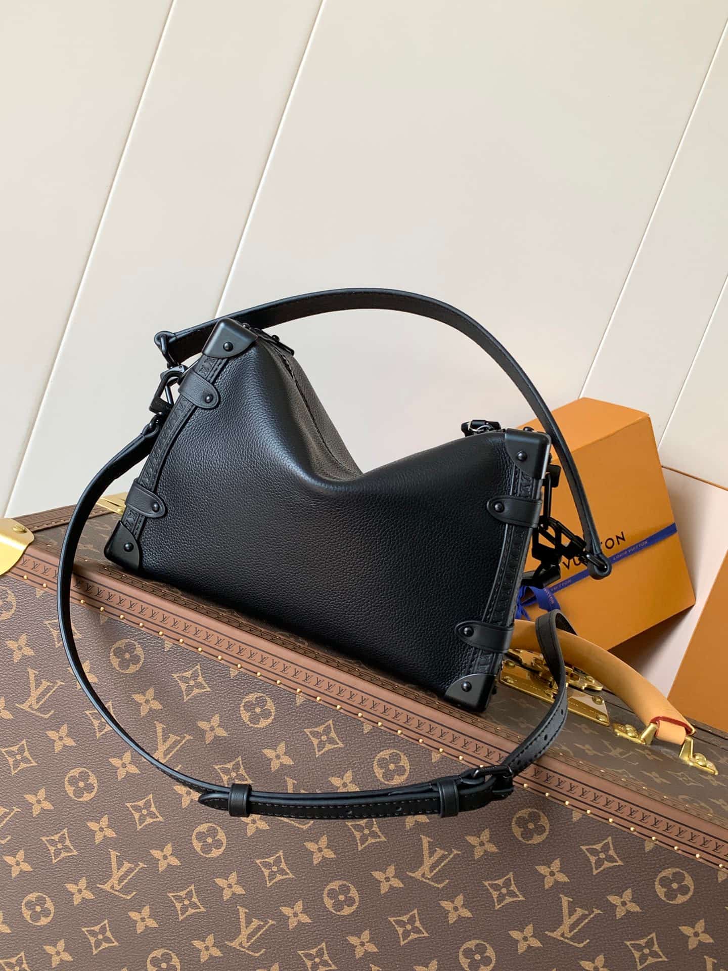 Louis Vuitton Side Trunk MM All Black Cowhide leather M24309 High