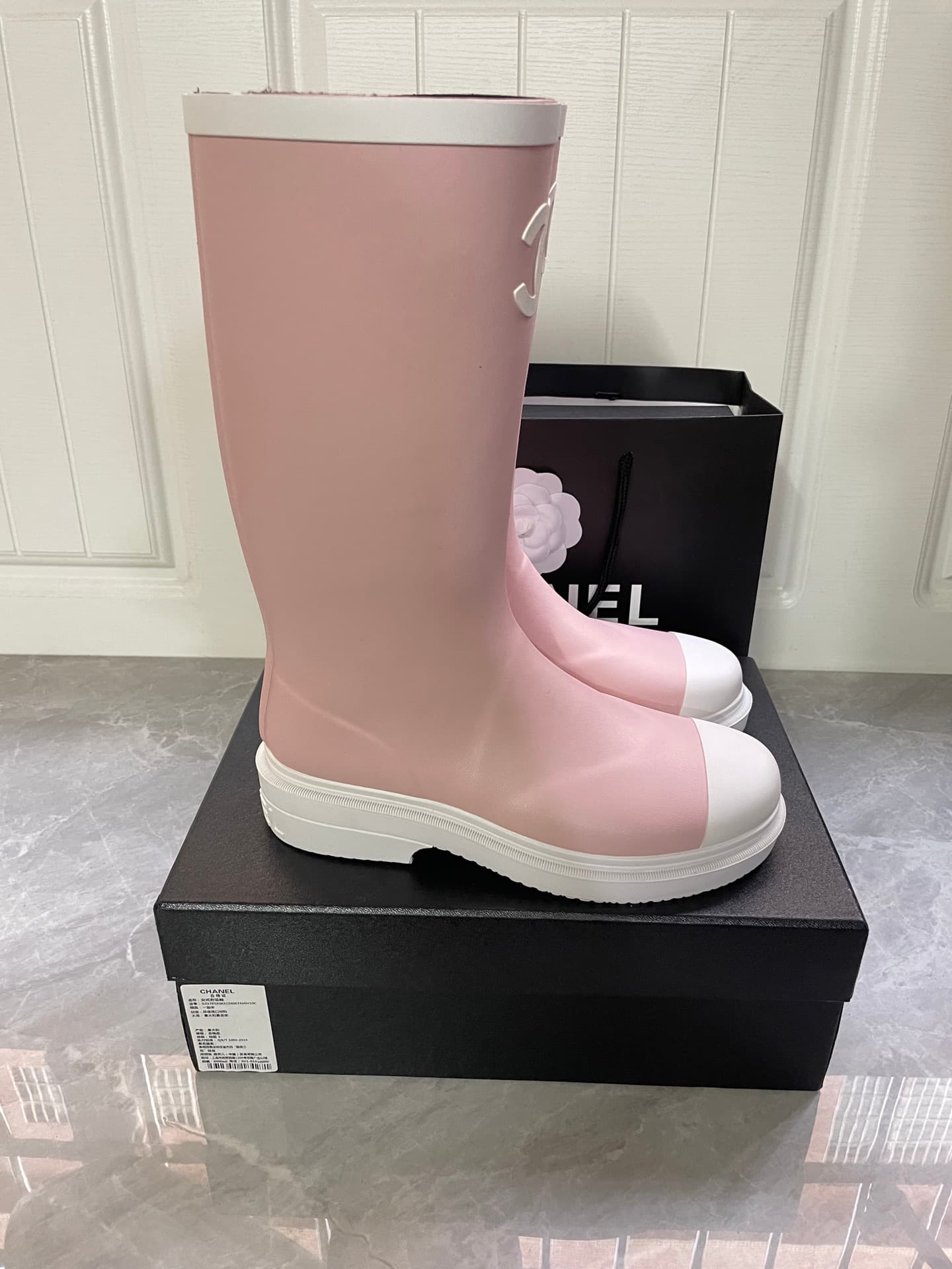 Chanel Caoutchouk CC High Boots Shoes Women