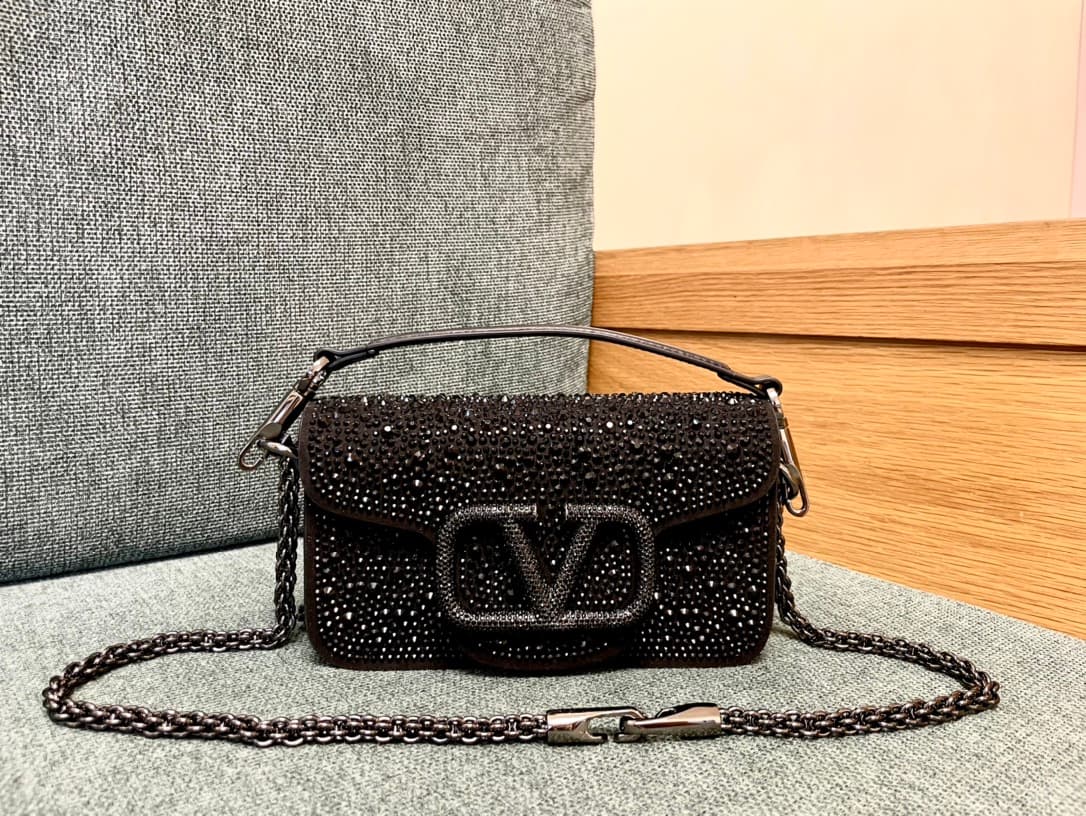 Valentino Garavani Locò Small Shoulder Bag in Black High