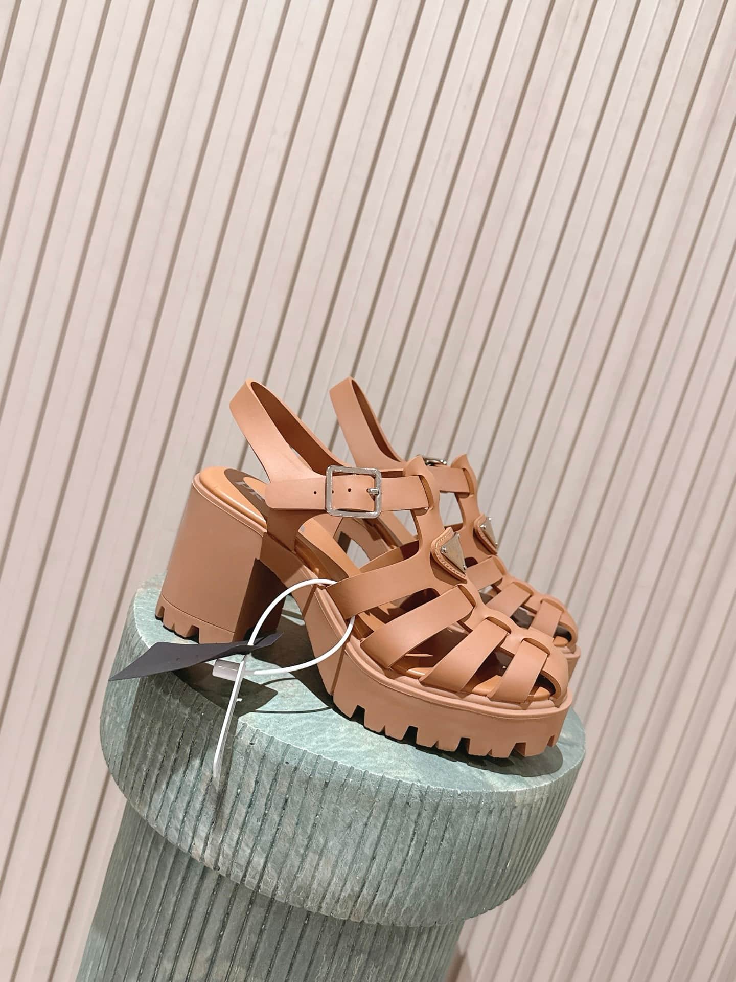 Prada Monolith Rubber Fisherman Sandals Women