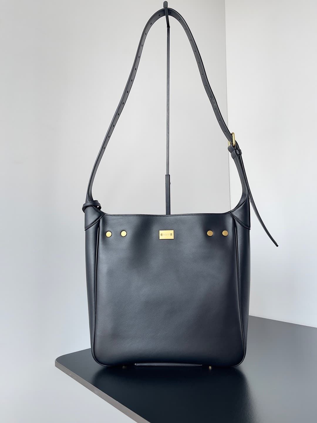 Balenciaga Smooth Calfskin Small Bel Air Hobo Bag in black High