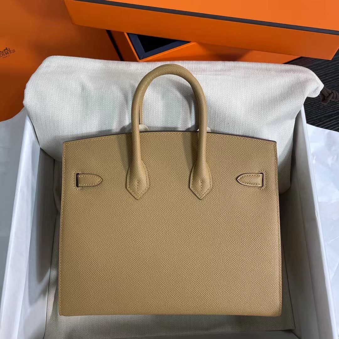 Hermes Birkin Sellier Bag 25/30cm Epsom Leather WAX Biscuit High