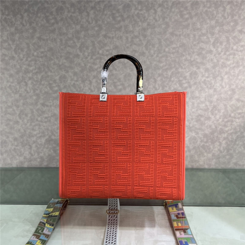 MEDIUM Fendi SUNSHINE Fendace Printed leather shopper High