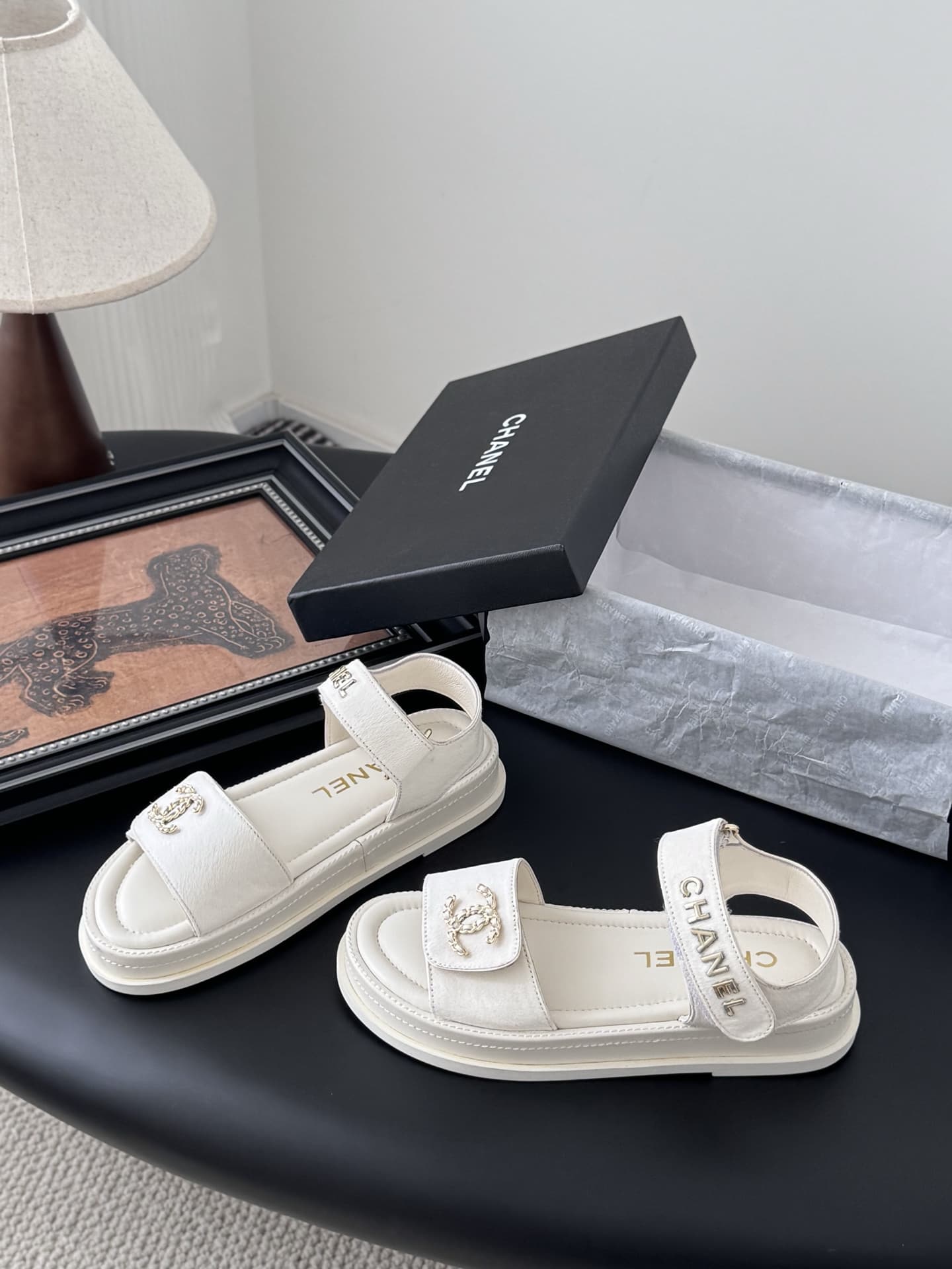 Chanel Tod's Patent Leather Slingback Sandals Women