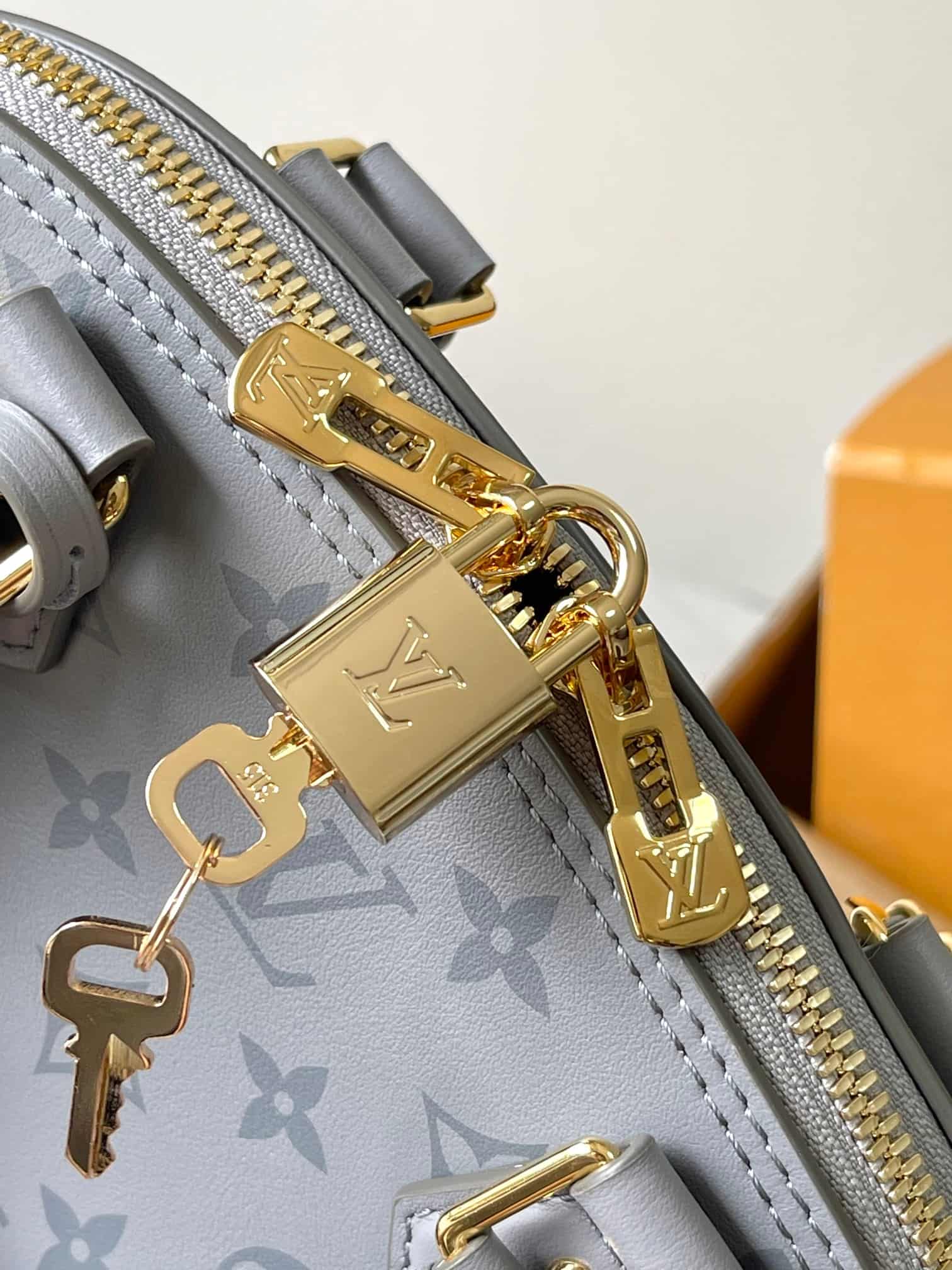 Louis Vuitton Alma BB Trianon Gray Calfskin leather M12561 TOP