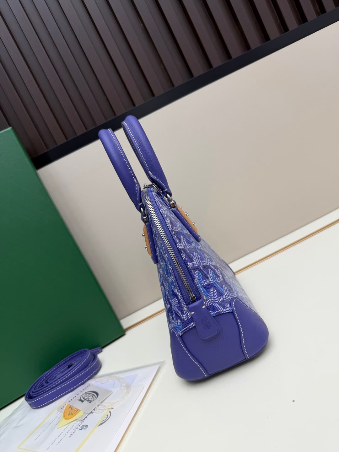 Goyard Vendôme mini bag in Goyardine coated canvas Blue High