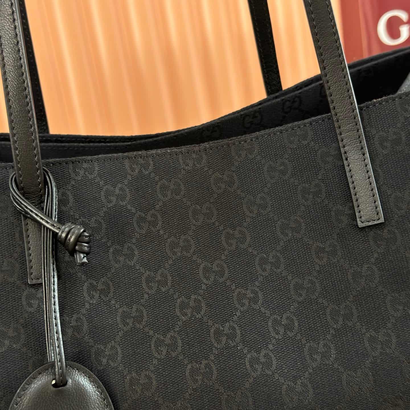 Gucci Londra large tote bag Black GG canvas 875056 High