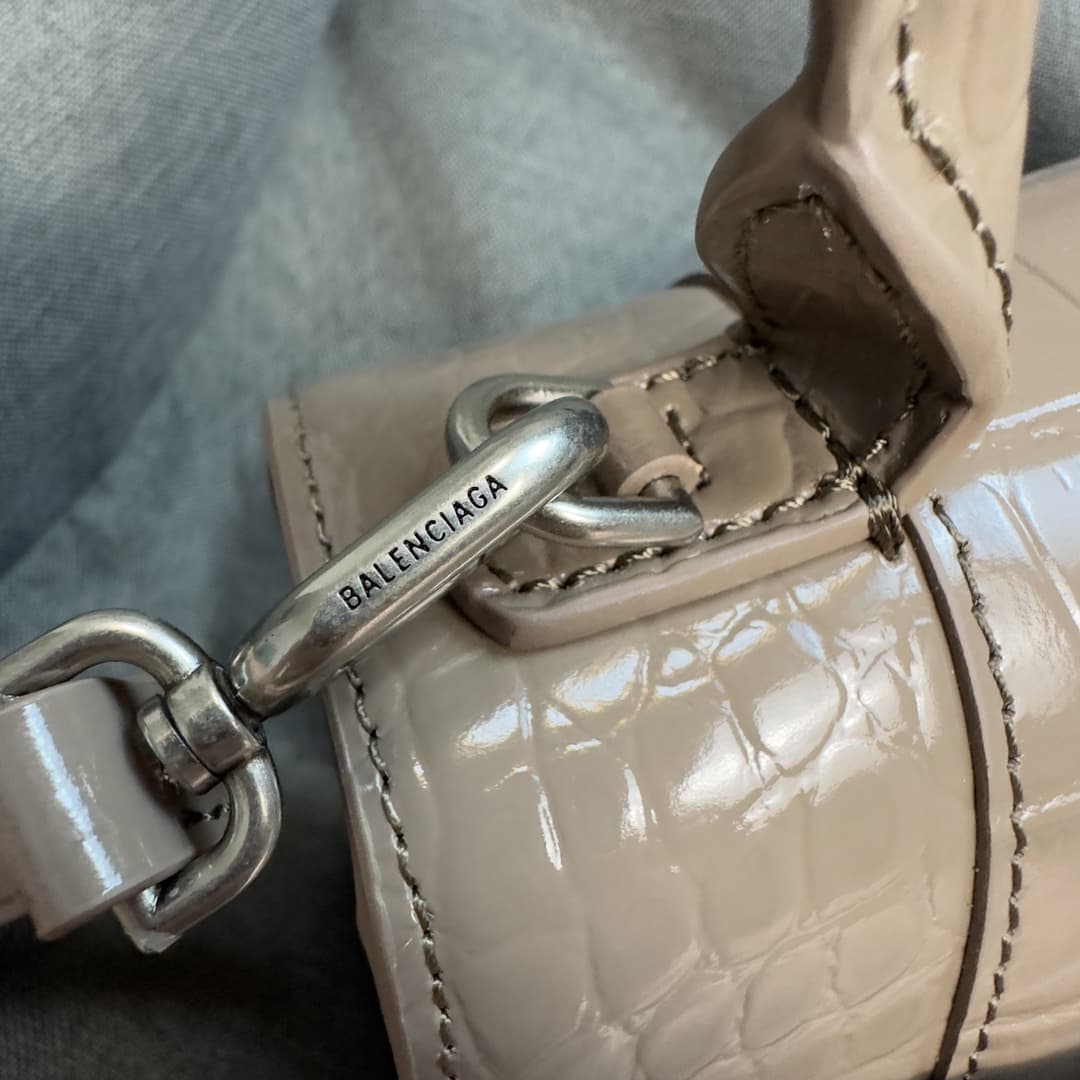 WOMEN'S HOURGLASS S TOP HANDLE BAG Crocodile Khaki High