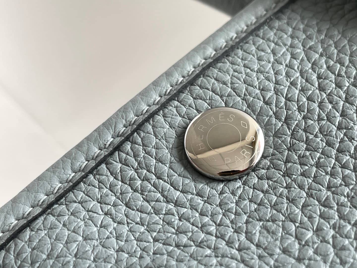 Hermes Garden Party 23 bag in Blue Pale Togo Leather WAX High