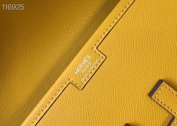 Hermes Jige Elan 29 Clutch Bag Epsom Leather WAX Gold High