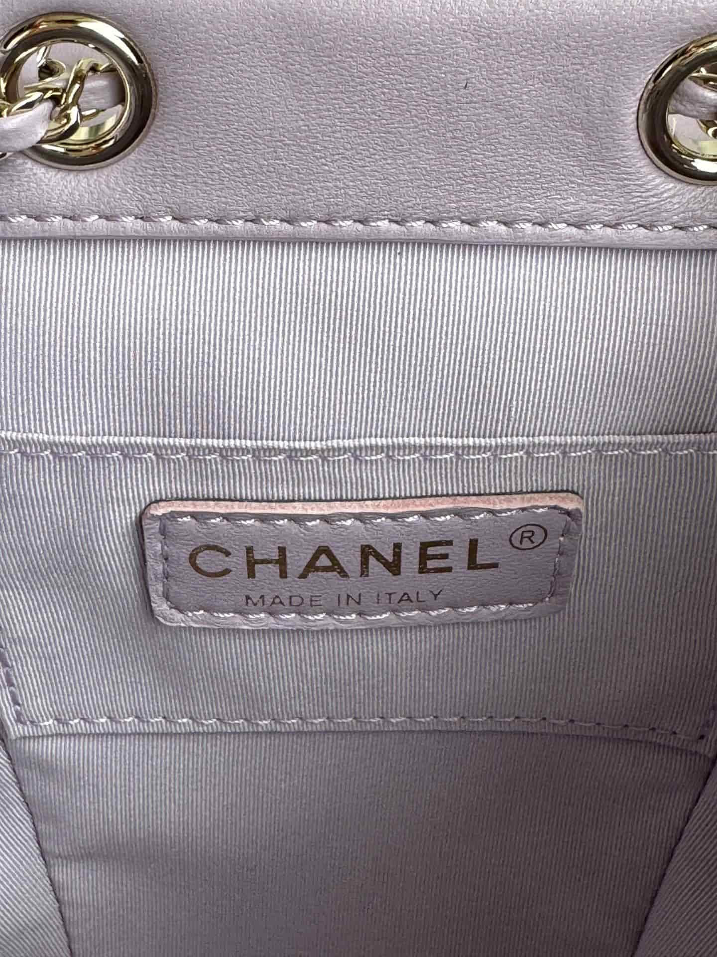 Chanel Small Quilted Duma Backpack Lambskin AS2908 Purple High