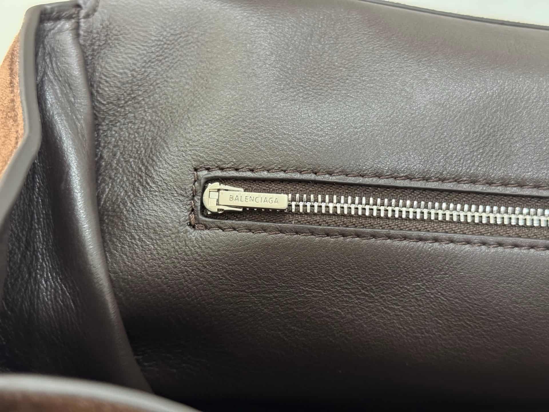 Balenciaga Rodeo Large Bag in Light Espresso Waxed Suede Calfskin With Silver-Tone Metal TOP