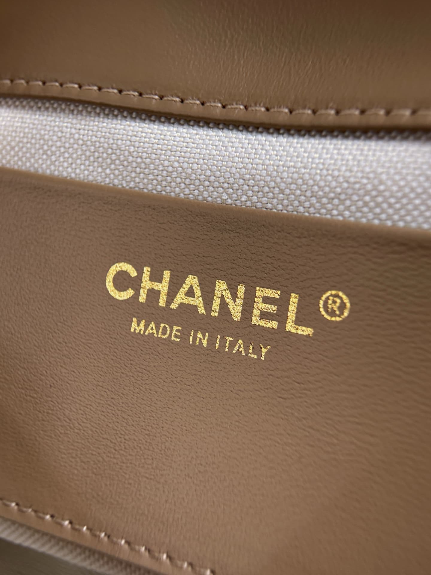 Chanel Flap Bag Suede Calfskin & Gold-Tone Metal Beige AS6449 A