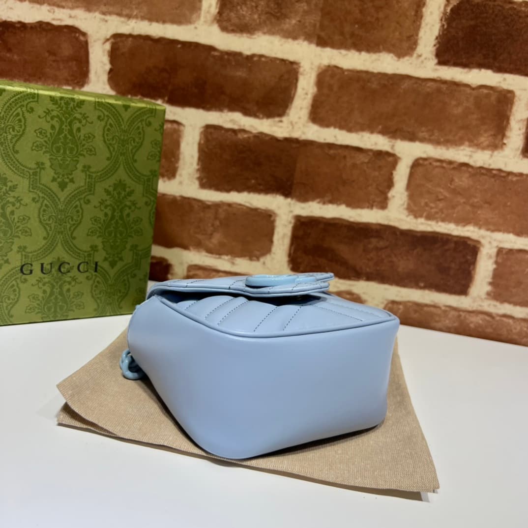 Gucci GG Marmont belt bag ‎739599 blue High