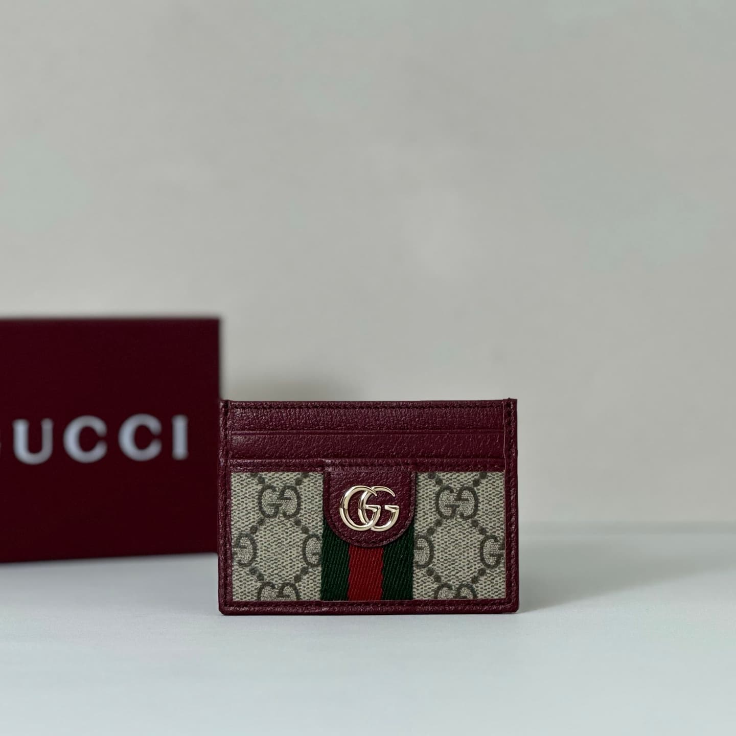 Gucci Ophidia card case wallet Burgundy 838486 High