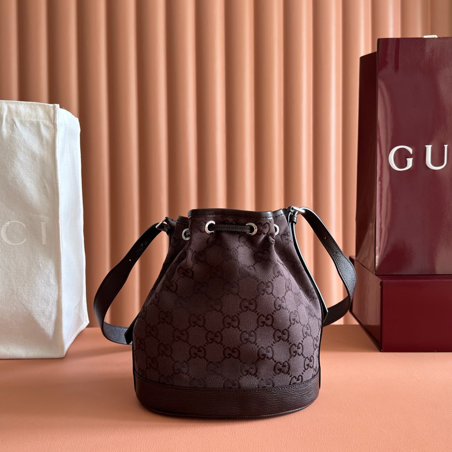Gucci GG canvas bucket bag 875237 High
