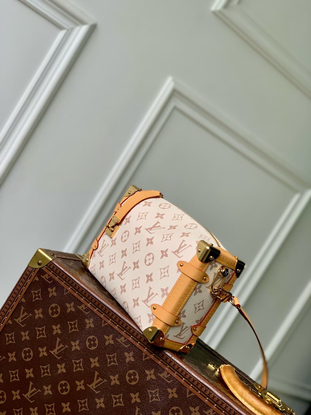Louis Vuitton Side Trunk MM Monogram Dune coated canvas M26287 High