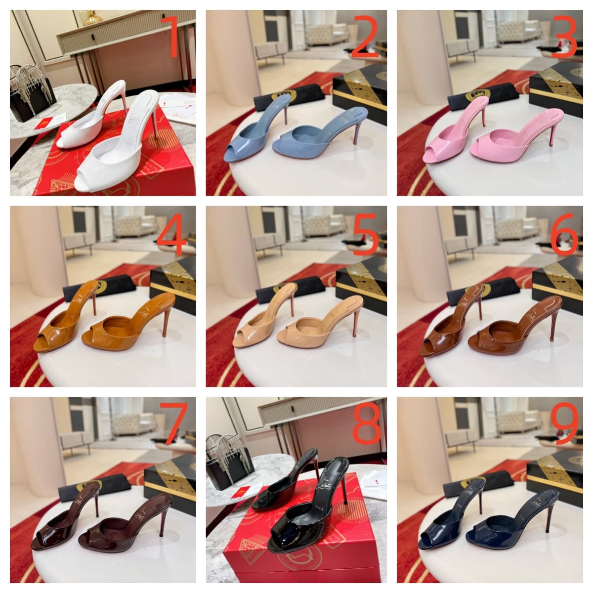 Christian Louboutin Me Dolly patent leather mules