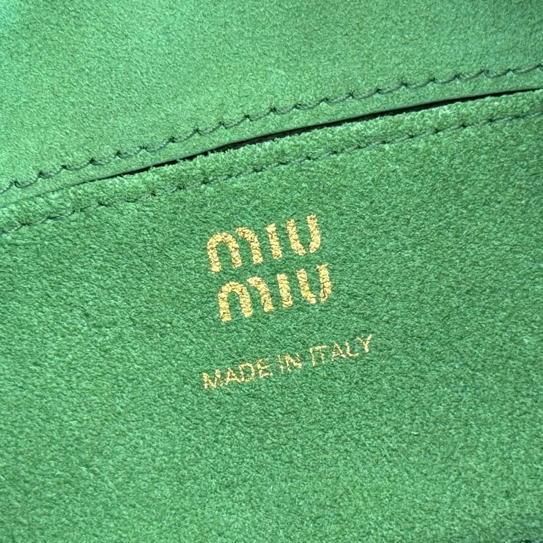 Miu Miu Nappa Calfskin leather pouch Brown 5BE097 TOP