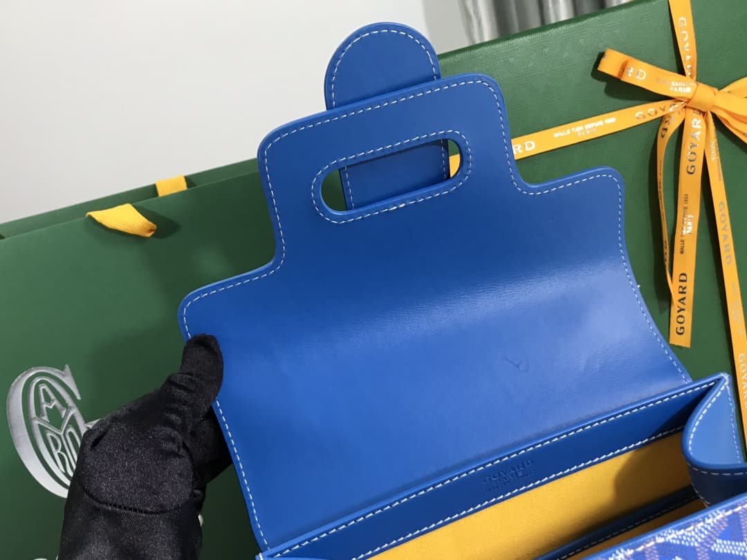 Saïgon PM Bag Goyardine Canvas & Clamecy Cowhide Blue High