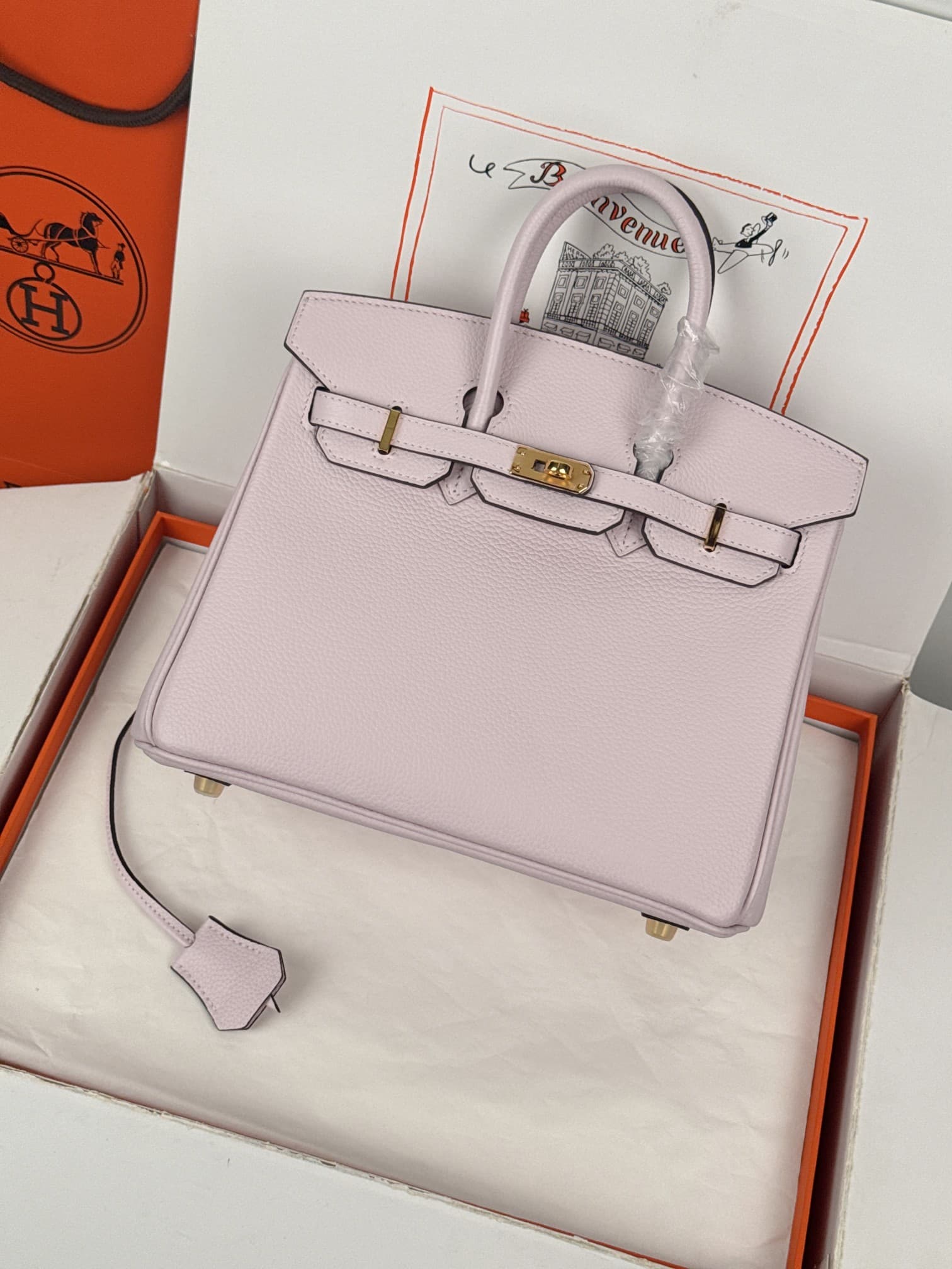 Hermes Birkin 25/30 Bag Togo Calfskin Leather Rose Sheherazade High