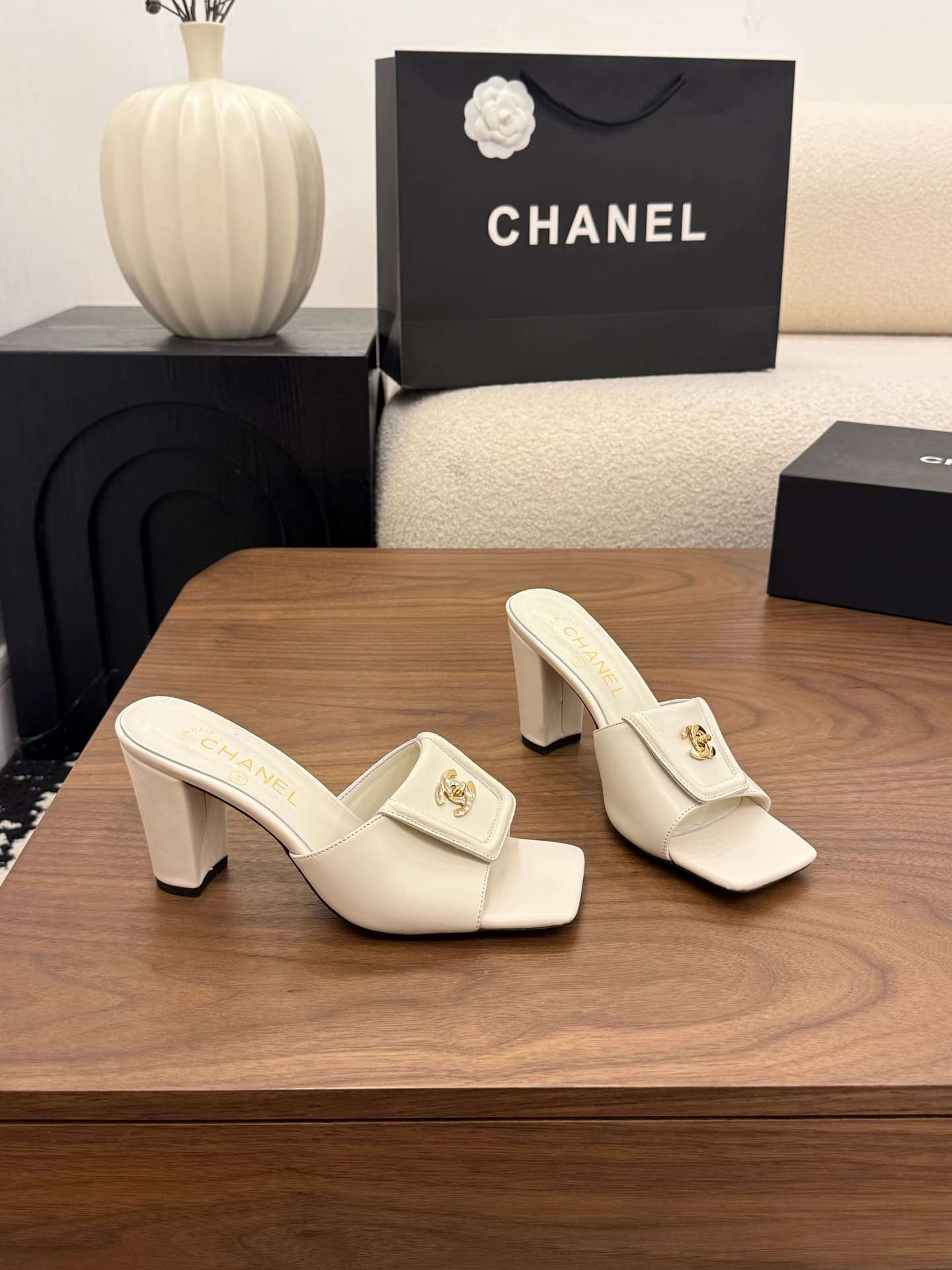 Chanel Square-toe Mules Women