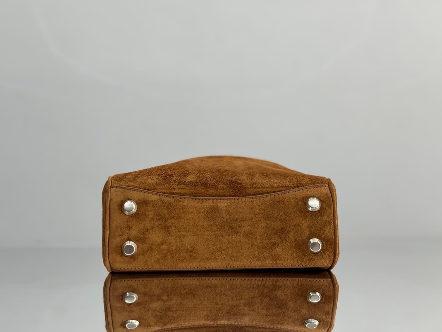 Balenciaga Rodeo Mini Bag in Camel Waxed Suede Calfskin With Silver-Tone Metal TOP