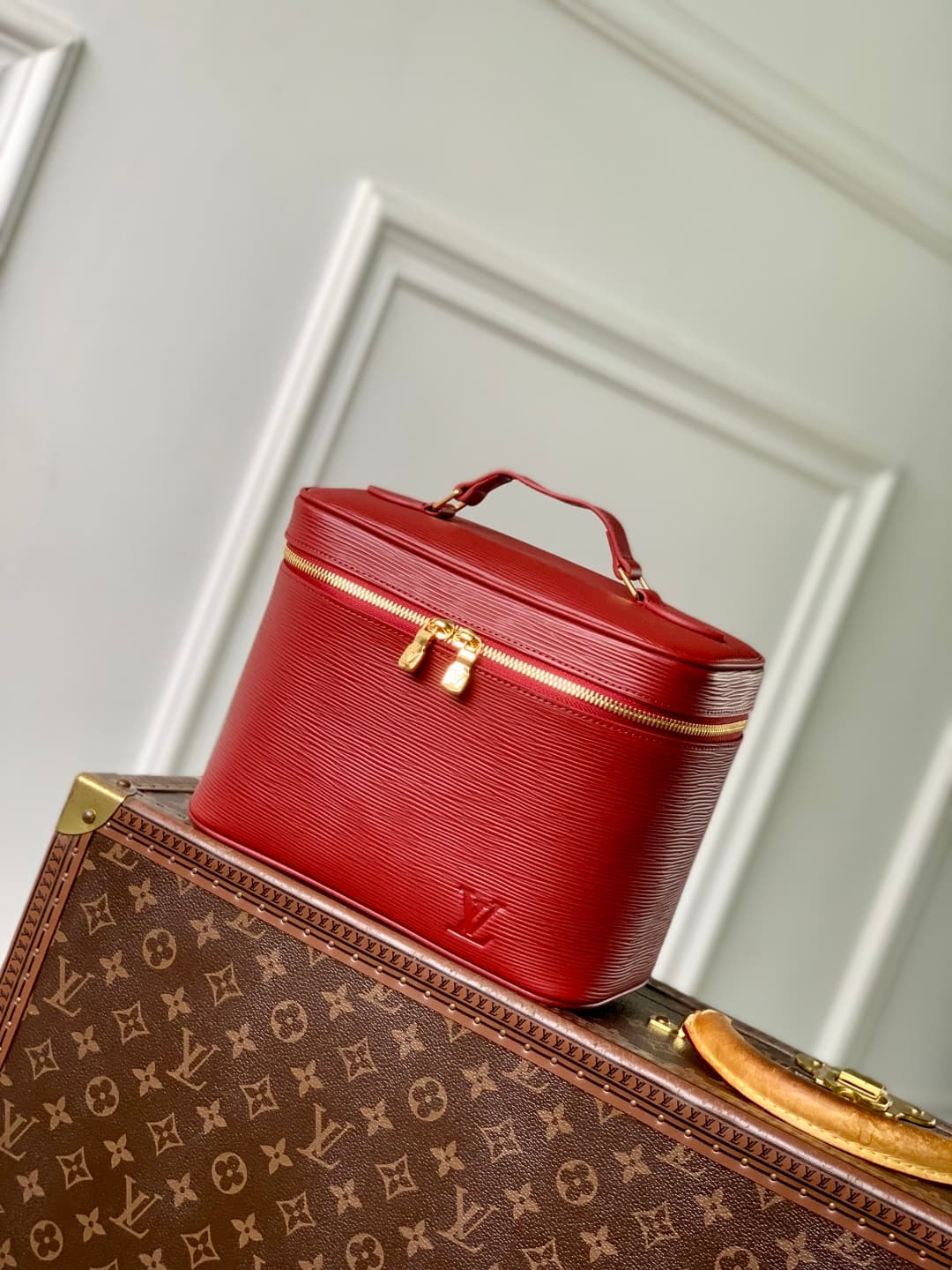 Louis Vuitton Nice BB Epi grained leather Monogram M25856 Monogram Red High
