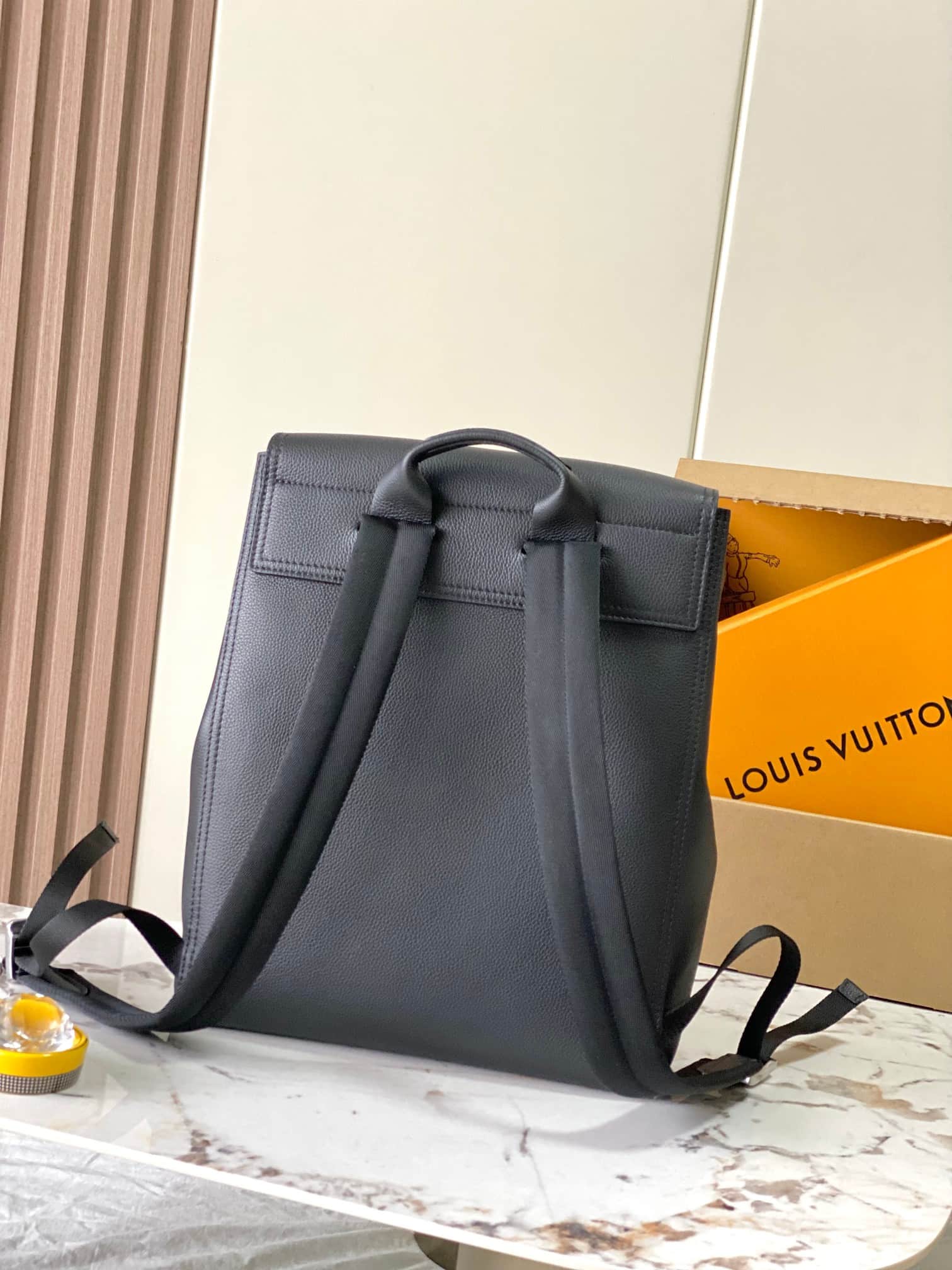 Louis Vuitton Steamer Backpack Black Touch calfskin leather M27063 TOP