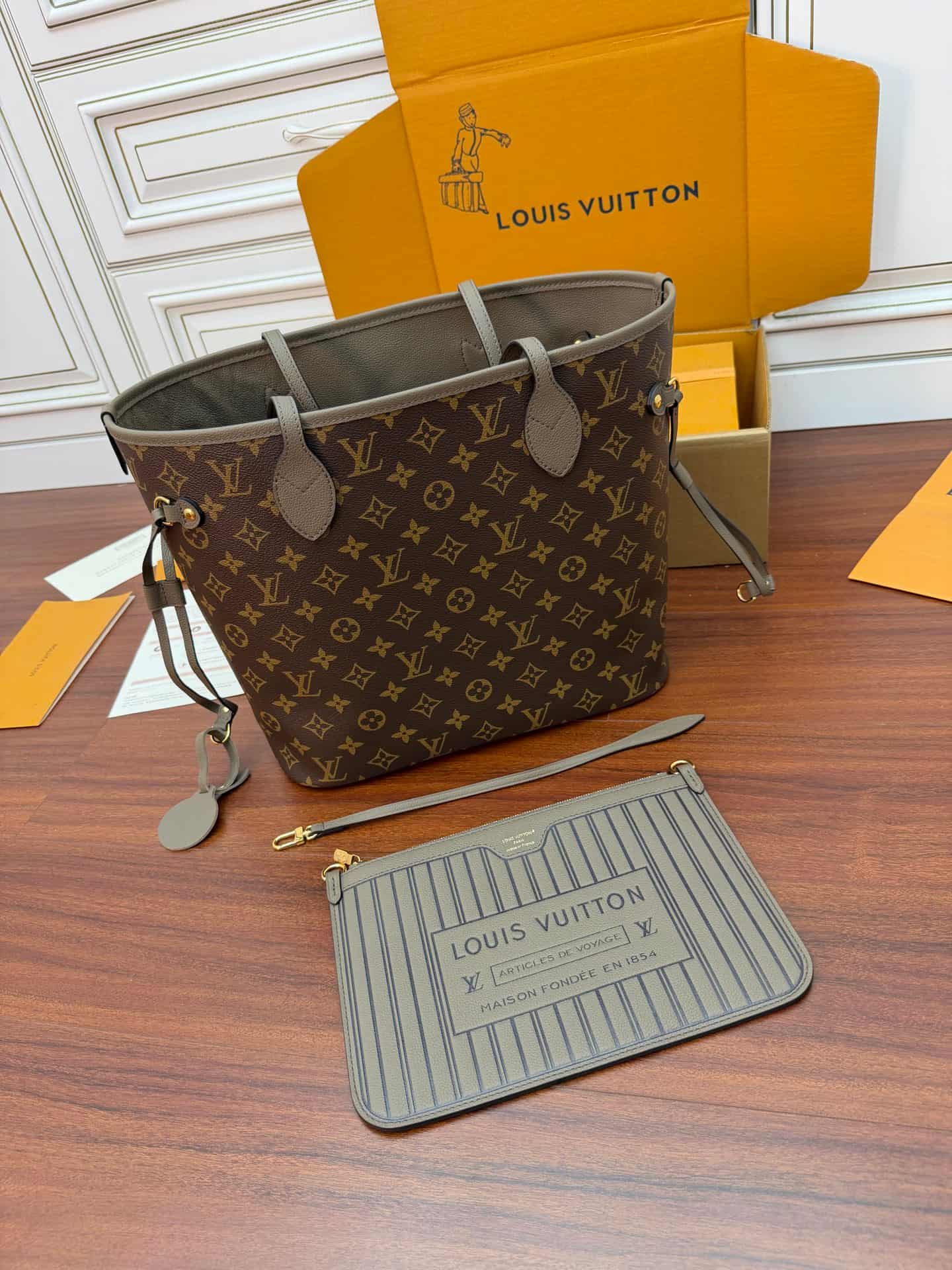 Louis Vuitton Neverfull Inside Out MM Monogram/Smoke Coated canvas M25664 TOP