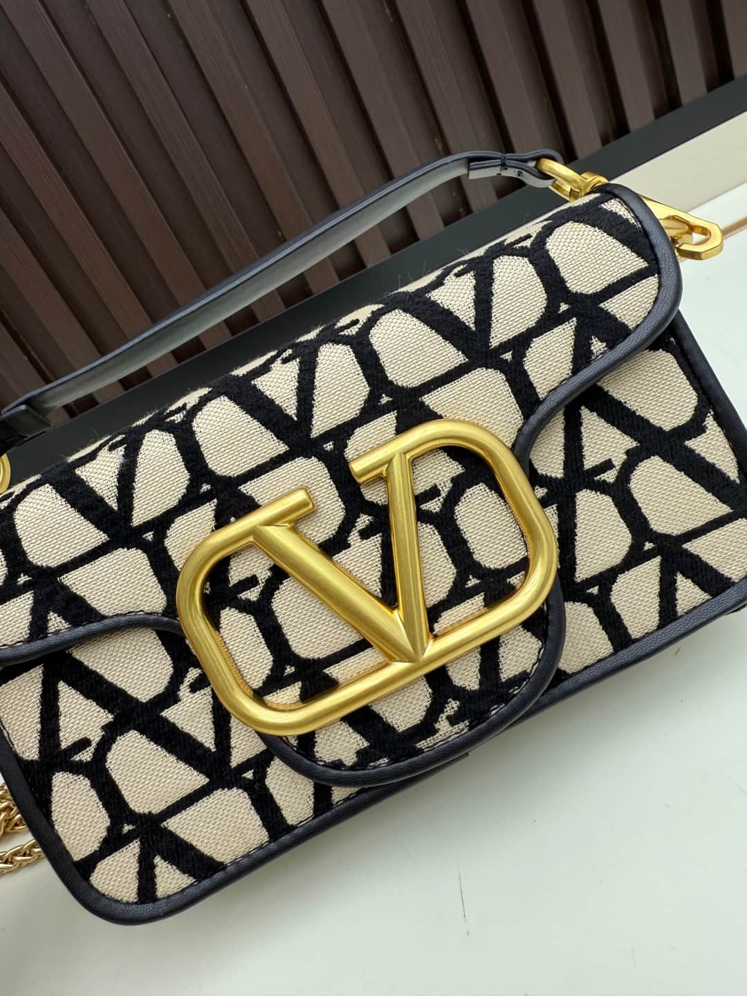 Valentino VLogo Garavani Loco Small Shoulder Bag in Toile Iconographe High
