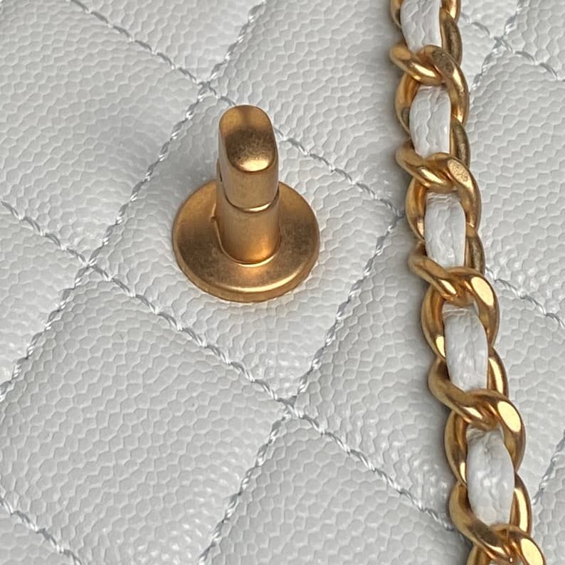 Chanel Mini Flap Bag with Top Handle Grained Shiny Calfskin & Gold-Tone Metal Blue AP4798 A