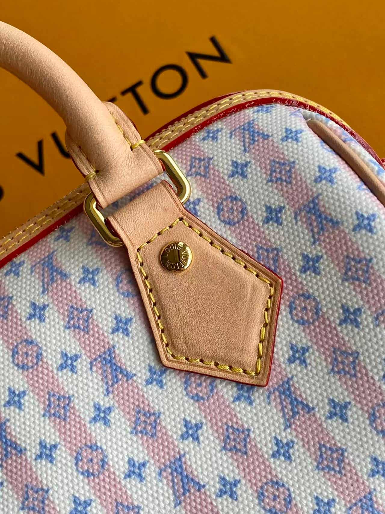 Louis Vuitton Speedy Bandoulière 20 Blue Monogram Canvas M28688 High
