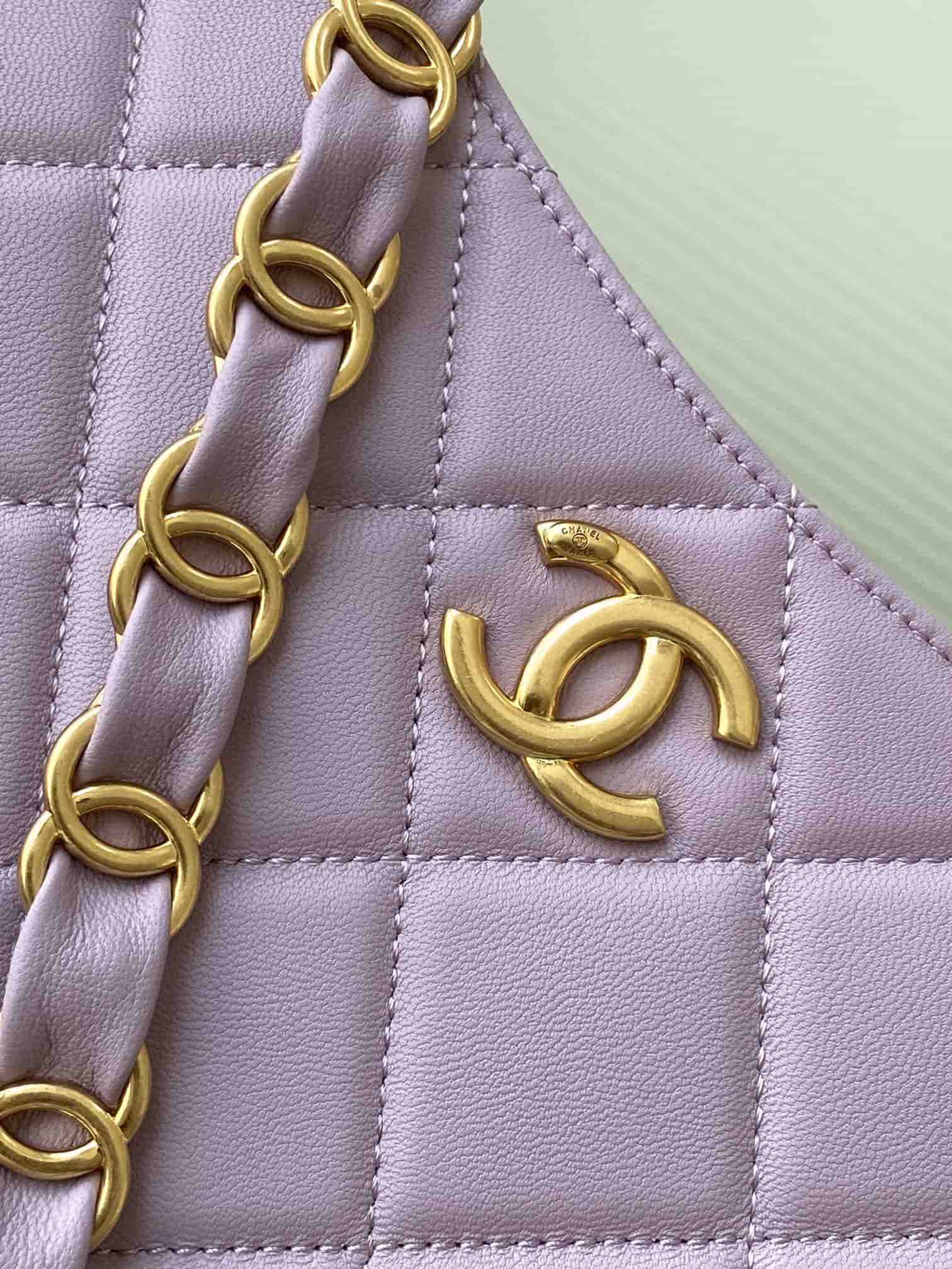 Chanel HOBO HANDBAG AS5177 Lambskin & Gold-Tone Metal Lilac A