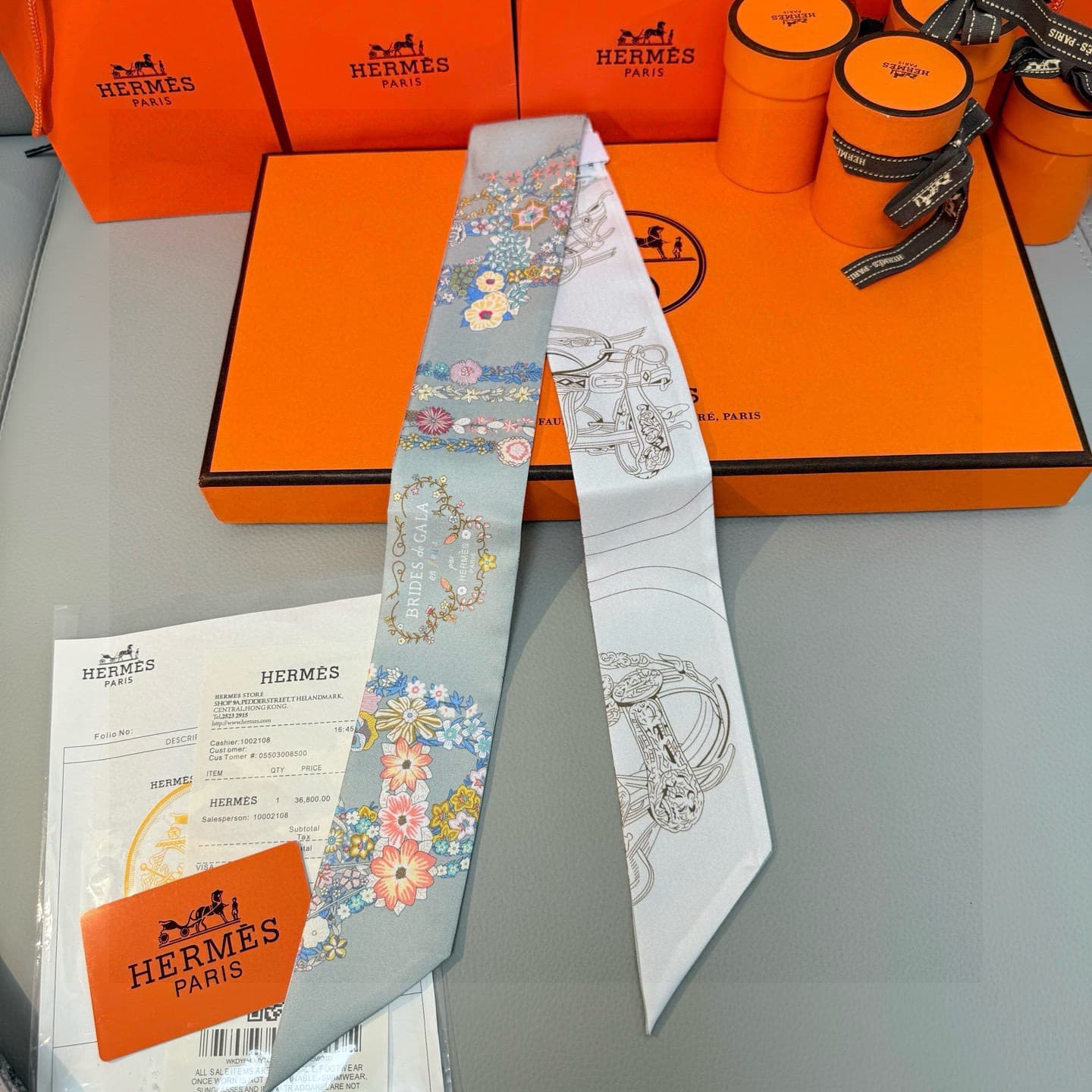 Hermès Brides de Gala en Fleurs Twilly