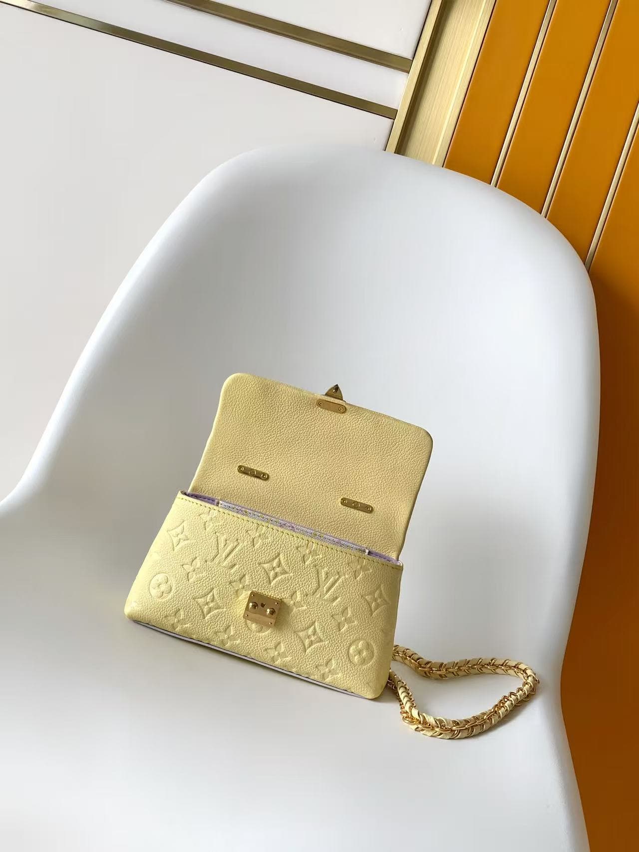 Louis Vuitton Nano Madeleine Banana Monogram Empreinte Leather M29378 High