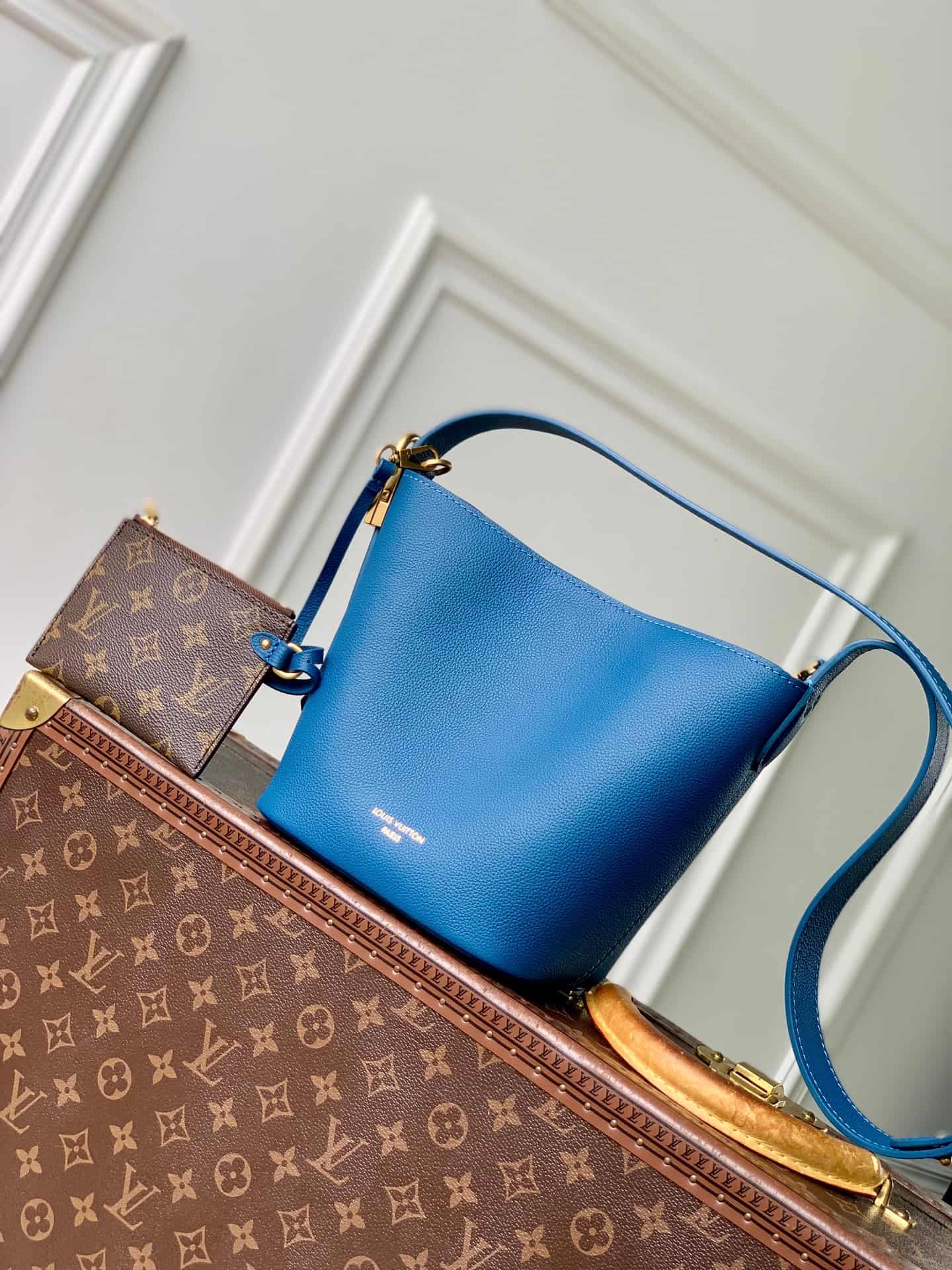 Louis Vuitton Lowkey All-in BB Blue Calfskin Leather M25543 High