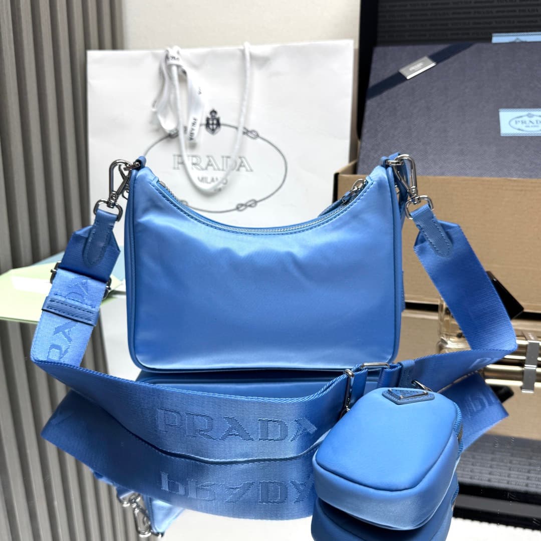 Prada Re-Edition 2005 Nylon bag 1BH204 Blue High